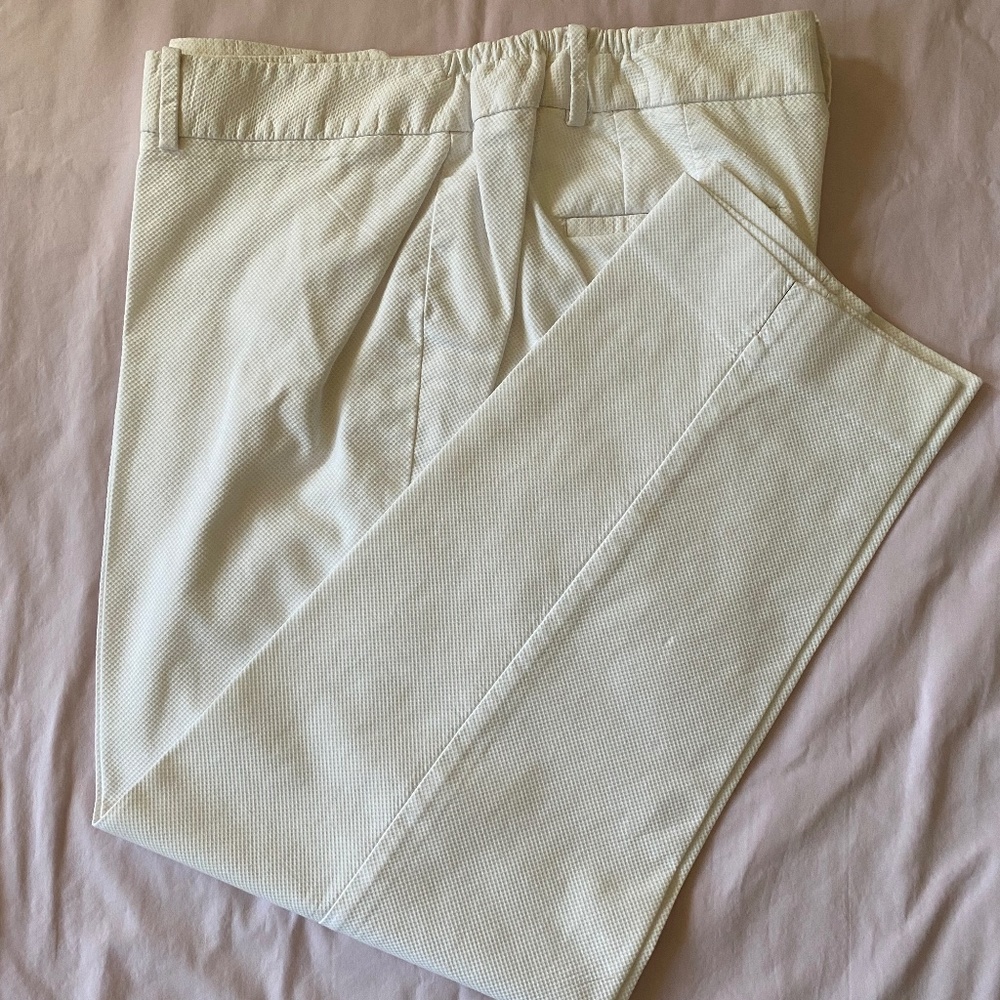 Talbots White Pique Hampshire Pants 18W